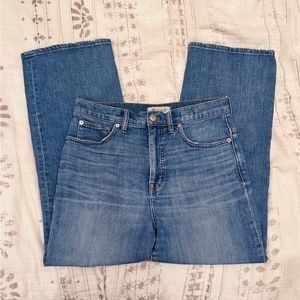 Madewell Slim Wide Leg Cropped Jeans